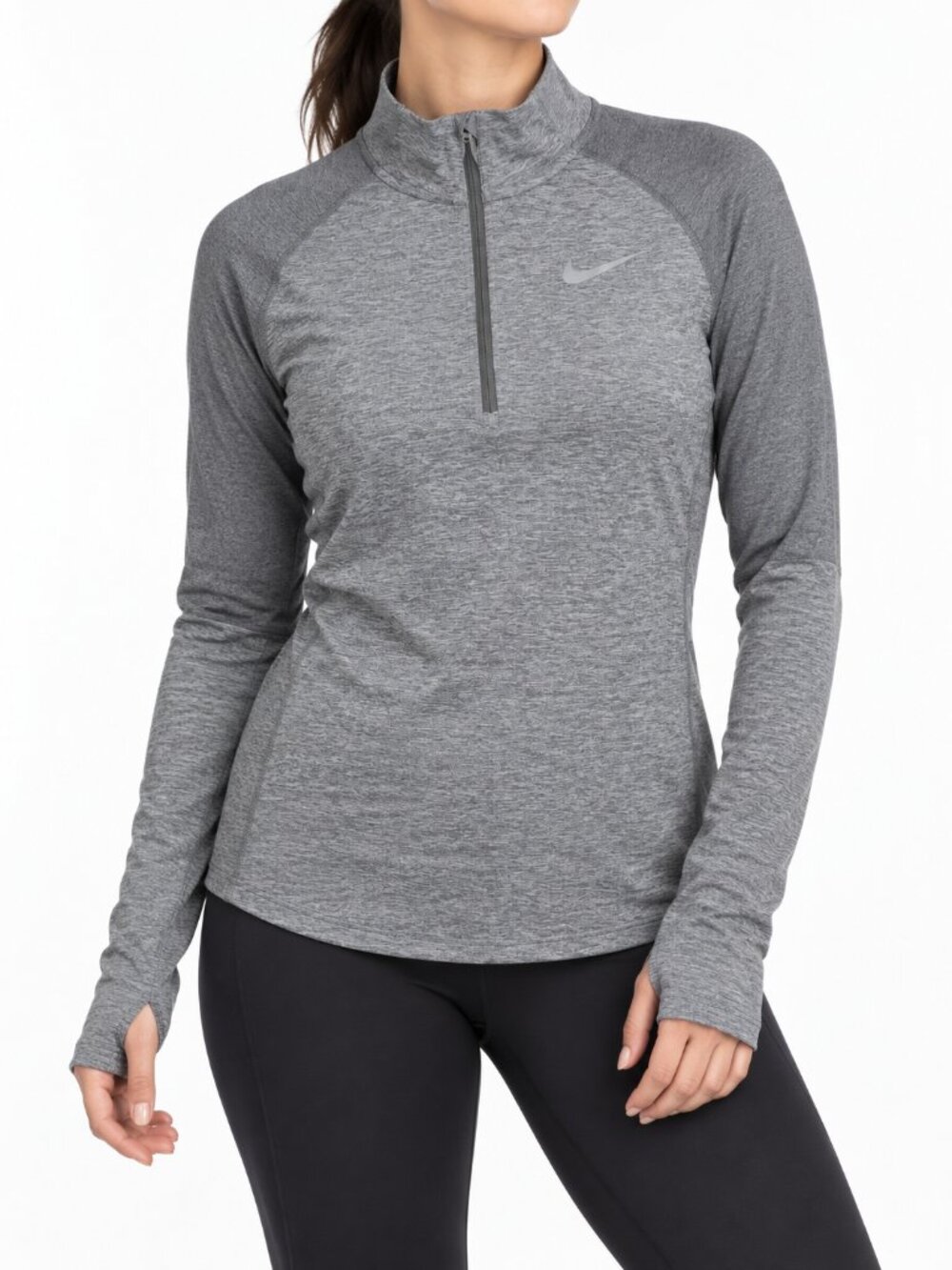 Nike Running Dri-FIT Gray Quarter Zip Pullover Women’s M